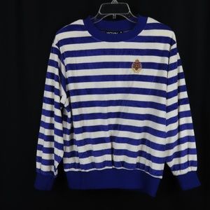 Vintage Royal Purple Striped Jaclyn Smith Sport Sweatshirt